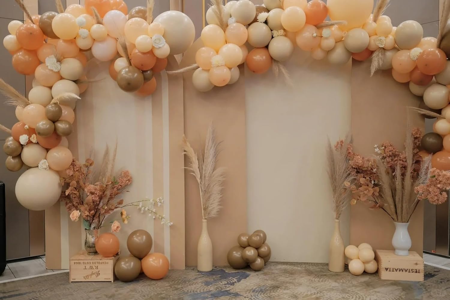 Cream Golden Balloons Garland Arch Kit for Celebrations