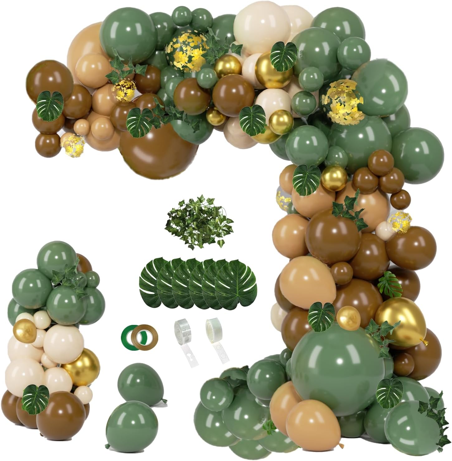 PERPAOL Jungle Safari Balloon Garland Kit 140pcs