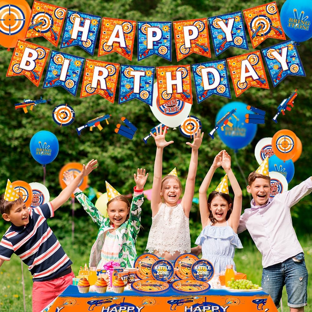 Dart War Birthday Decorations Set for 16 Guests