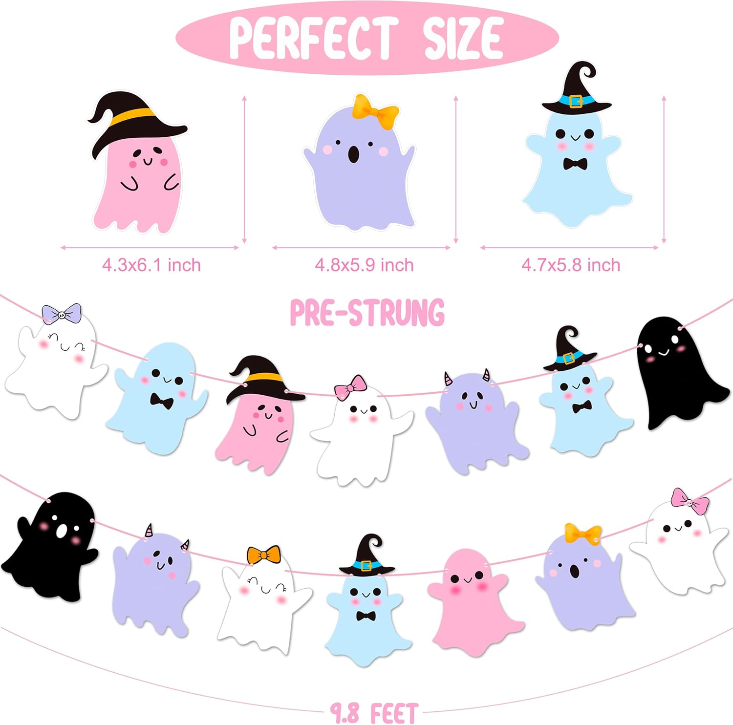 2pcs Ghost Banners Halloween Decorations