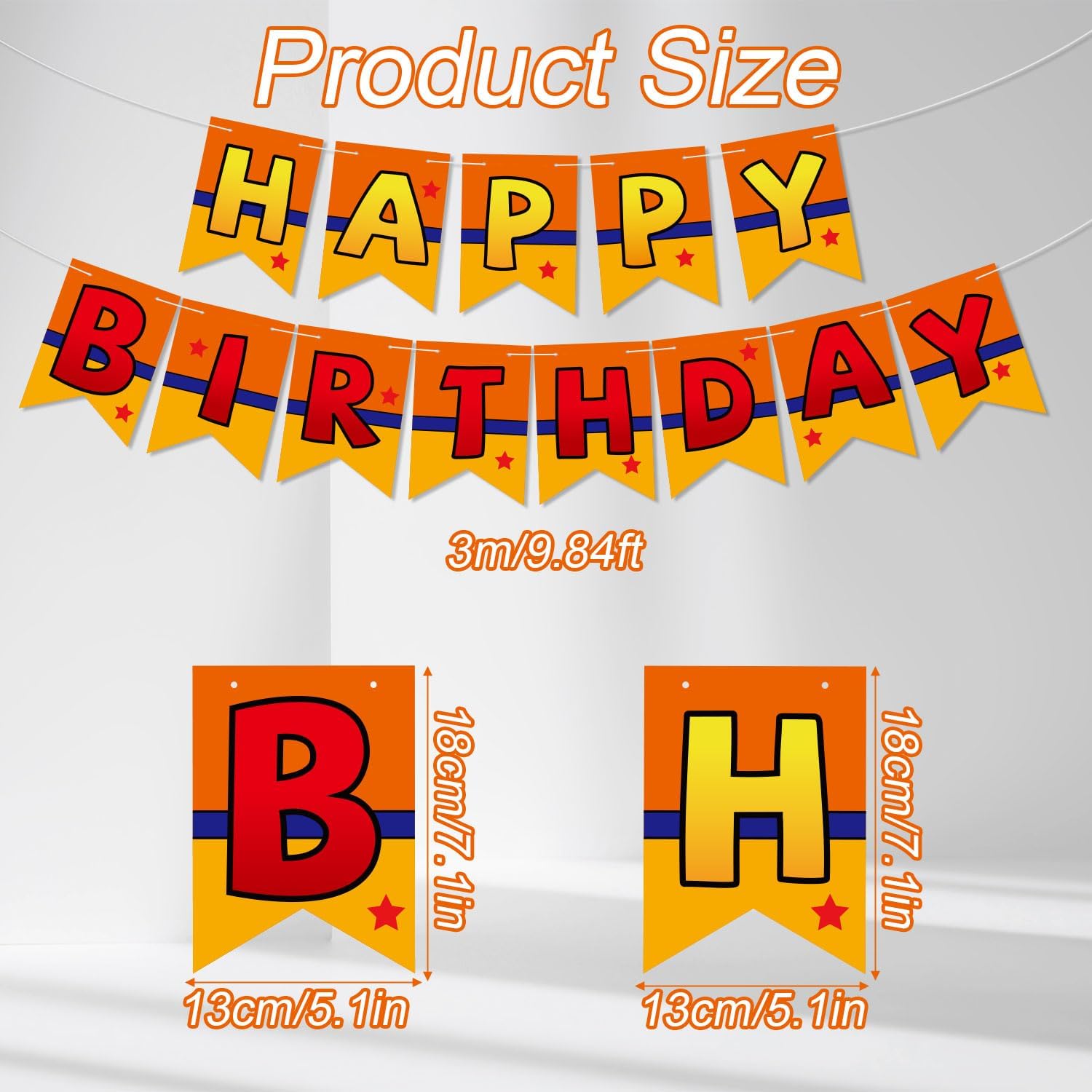 Anime Happy Birthday Banner with Swallowtail Flags