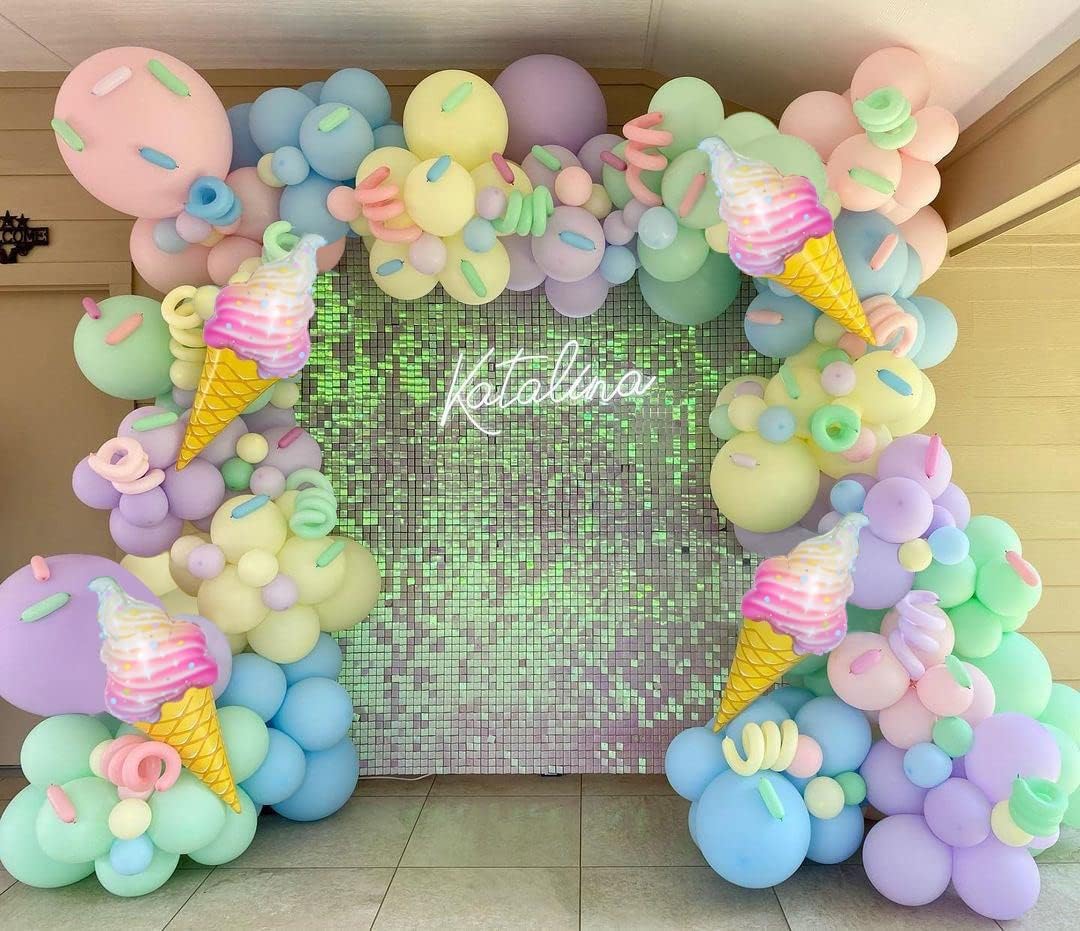 Pastel Balloons Garland Arch Kit 143pcs Rainbow Birthday Party Decoration