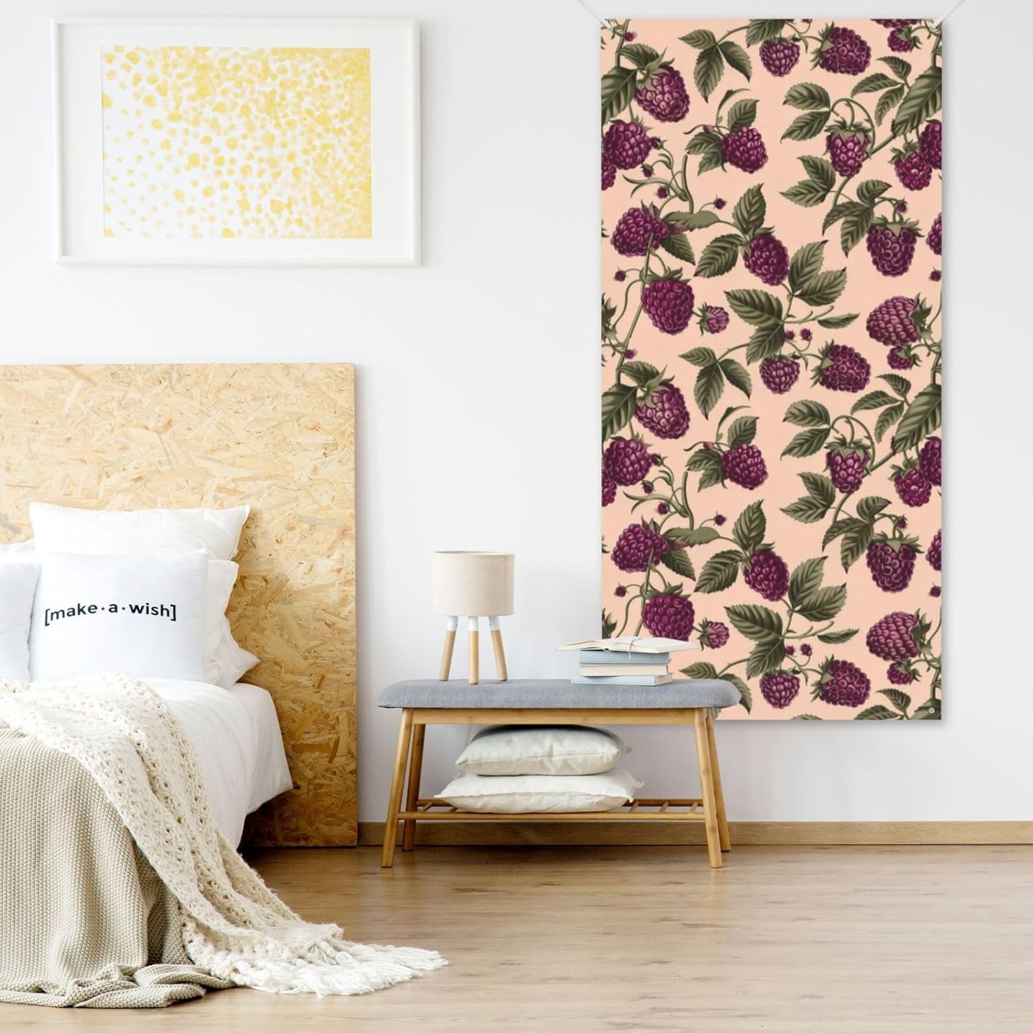 Raspberry Vine Door Banner Cover Decor