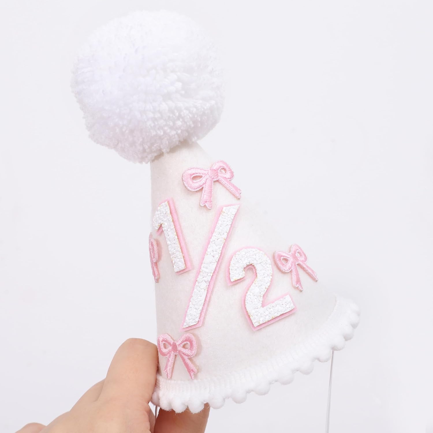 WAOUH Half Birthday Baby Hat - Glitter Crown for 6 Month Celebration