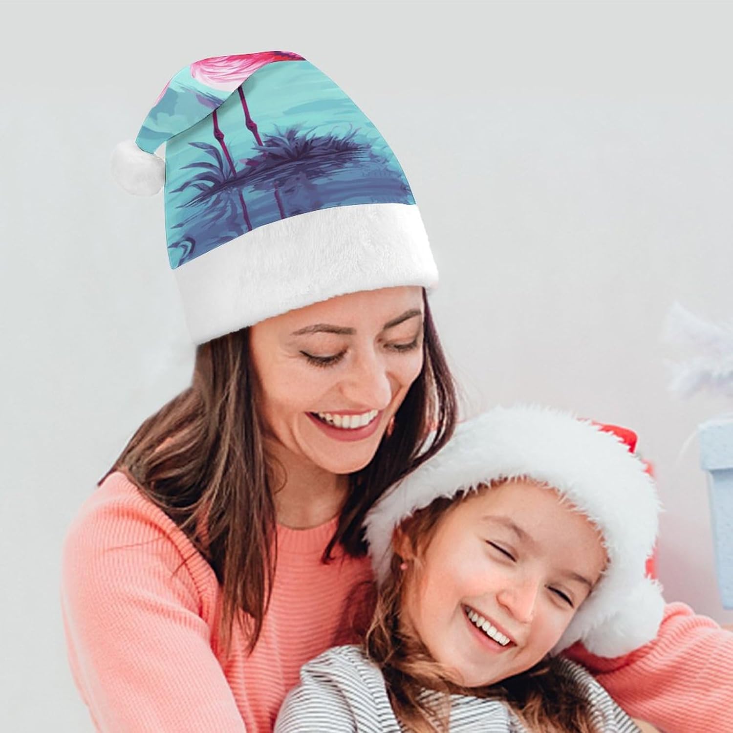 Santa Hat Flamingos Christmas Party Headwear