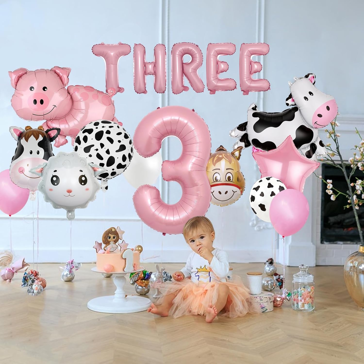 21 PCS Farm Animal Theme Balloons Party Decor