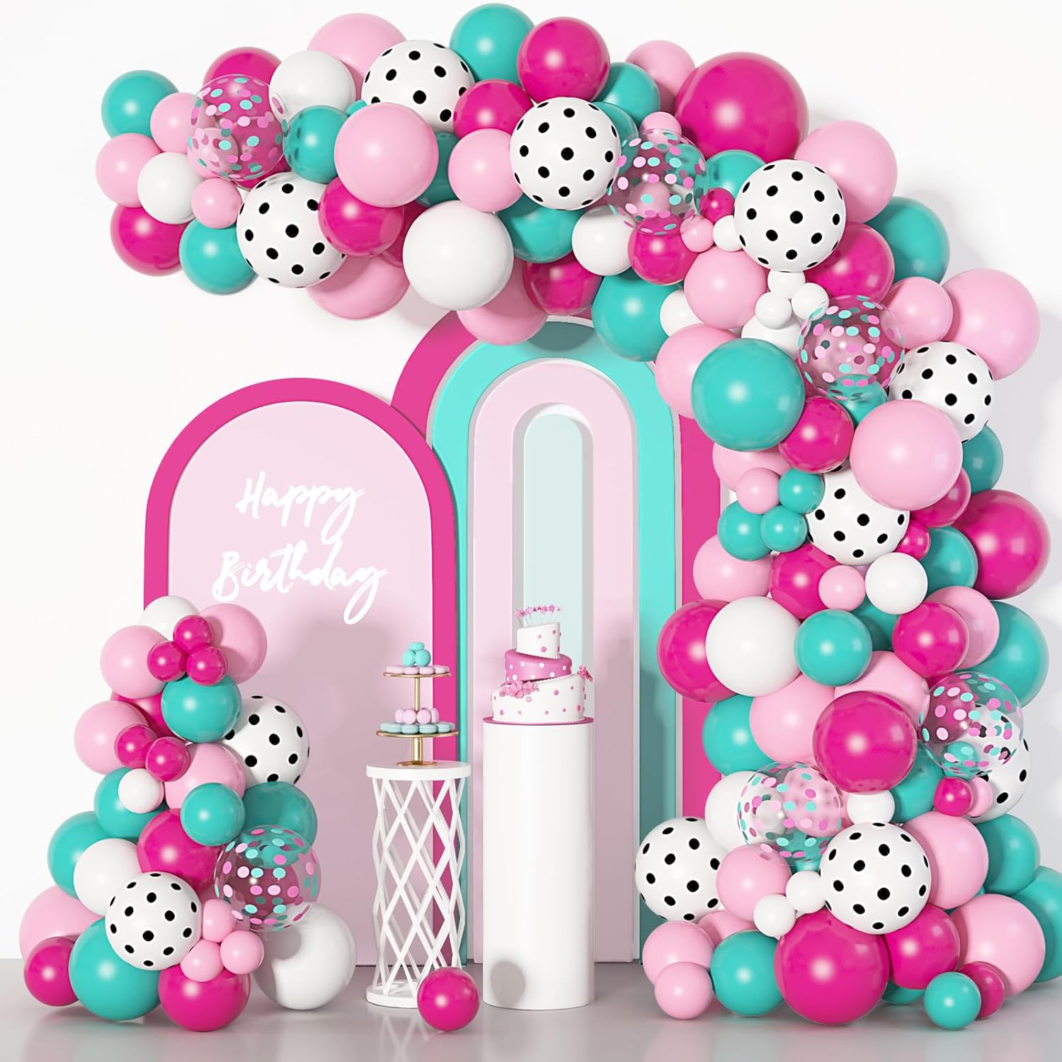 142Pcs Surprise Party Balloons Garland Kit with 5 Tools