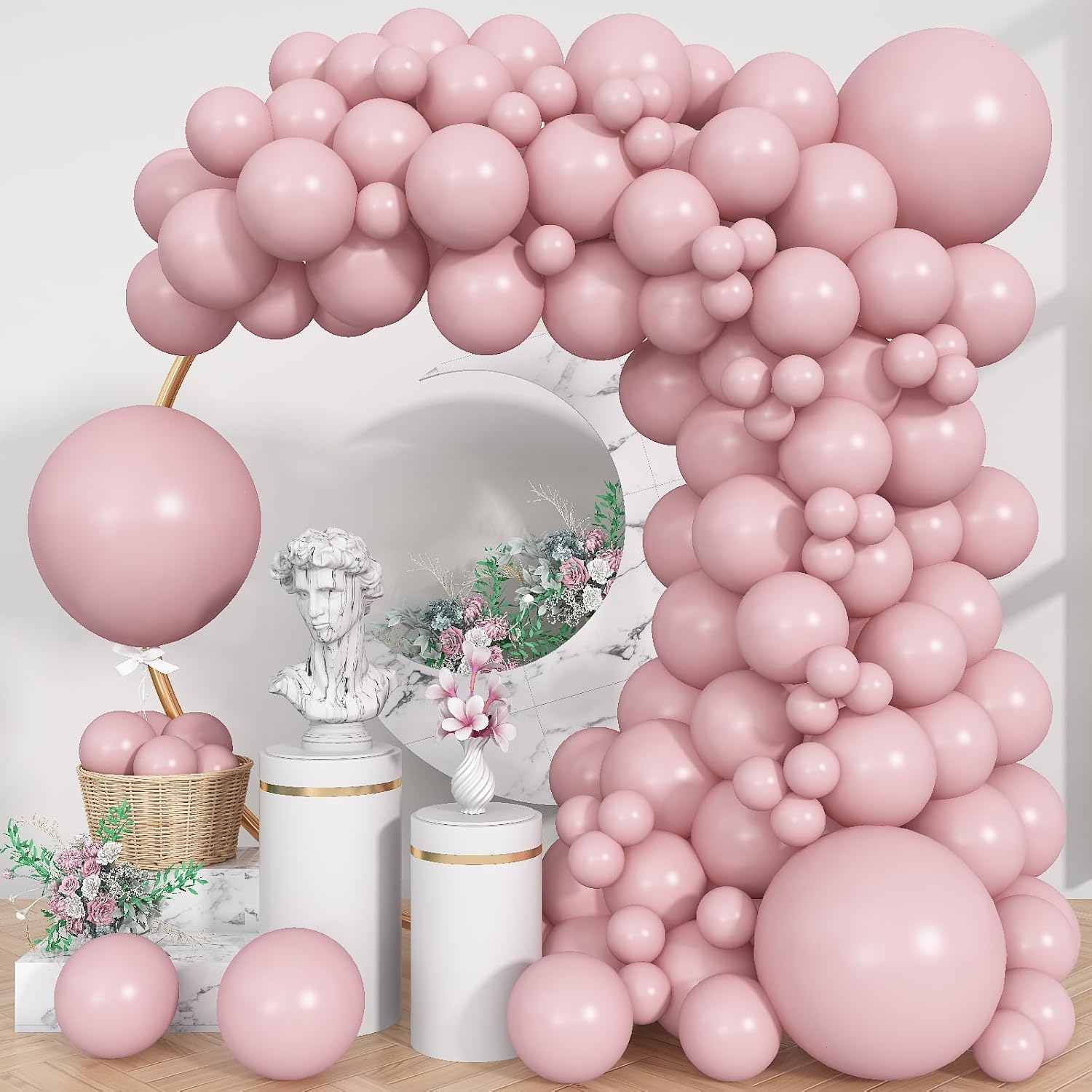 Pink Balloons 113Pcs Different Sizes Boho Decor Kit