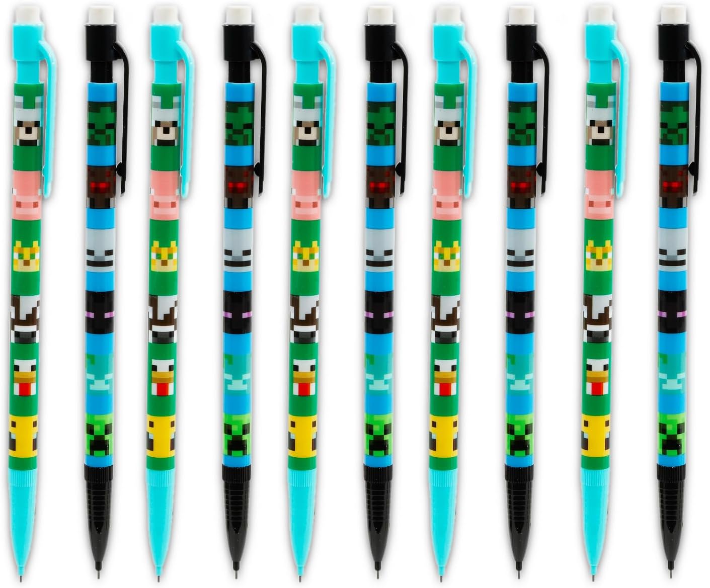 Minecraft Mechanical Pencils and Erasers Party Favors Pack