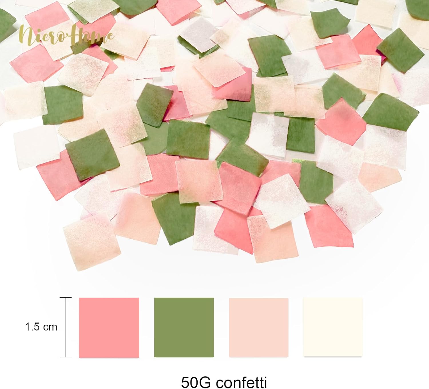 Pink Sage Green Tissue Paper Pom Poms Decor Kit