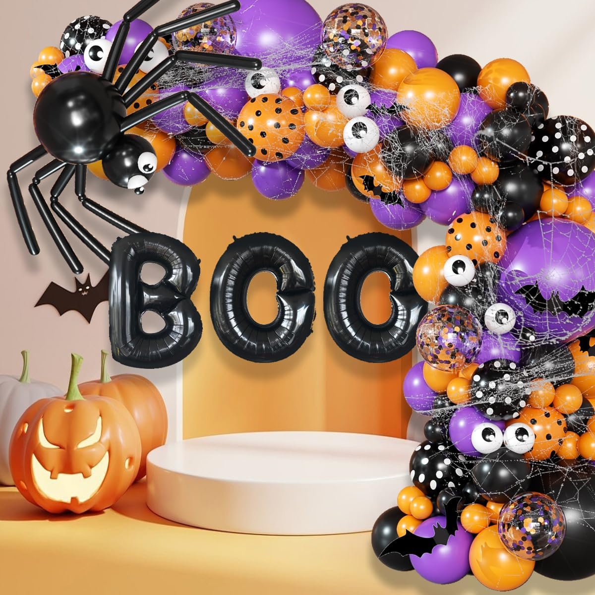 Halloween Balloon Decoration Kit with 132pcs Supplies