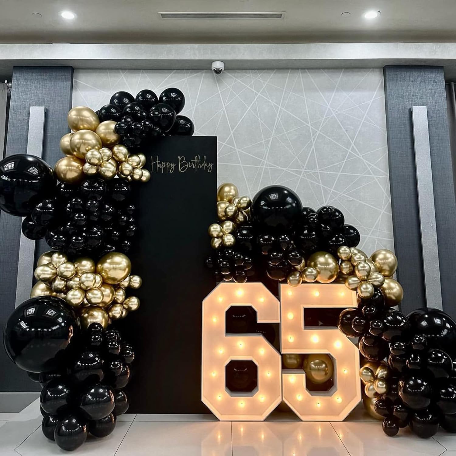 NISOCY Black Balloons 102PCS Garland Arch Decor Kit