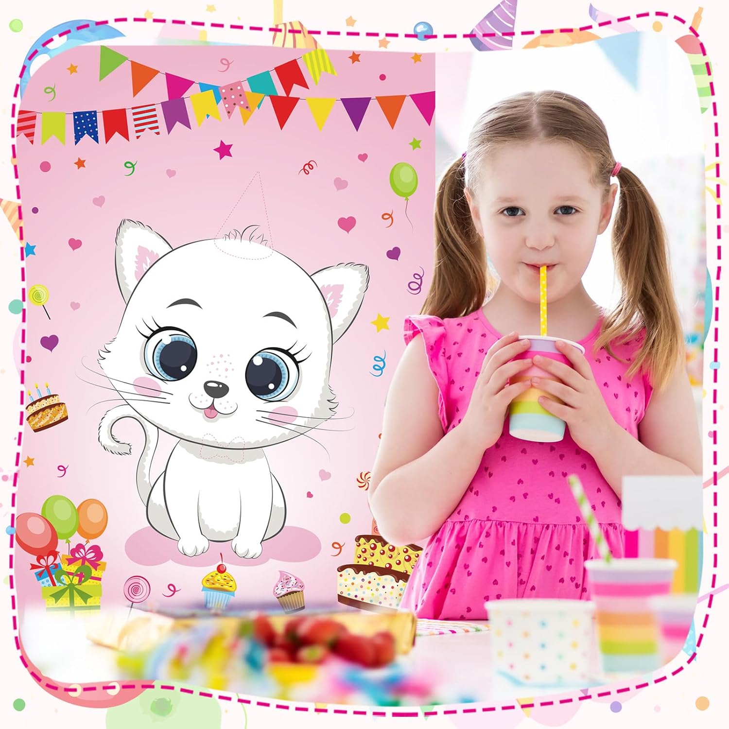 PLULON Cat Party Game Set for Kids and Adults