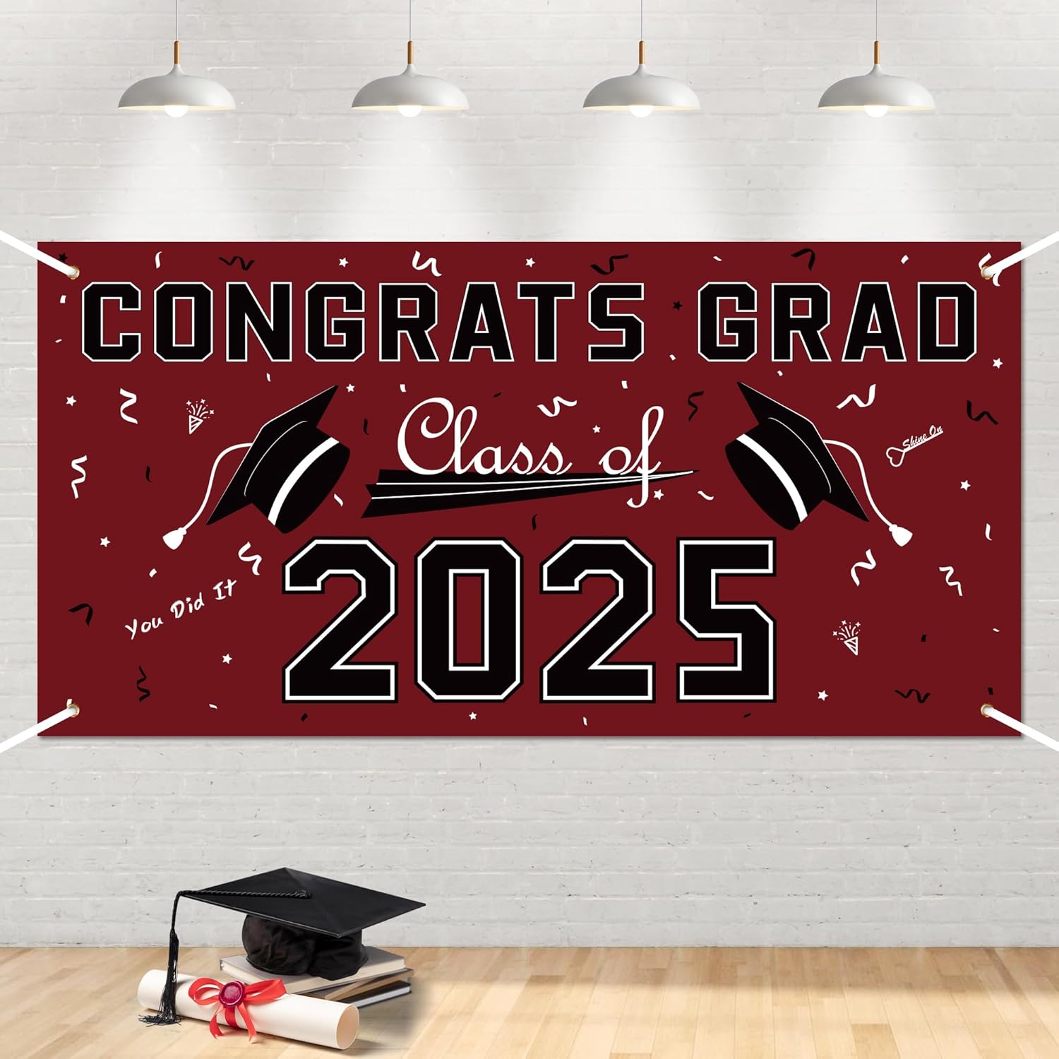2025 Graduation Decorations Maroon Banners