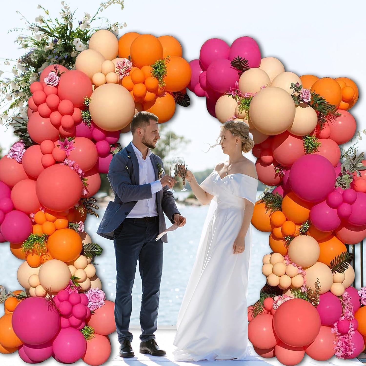 Tropical Luau Party Garland Arch Kit 151pcs Balloons