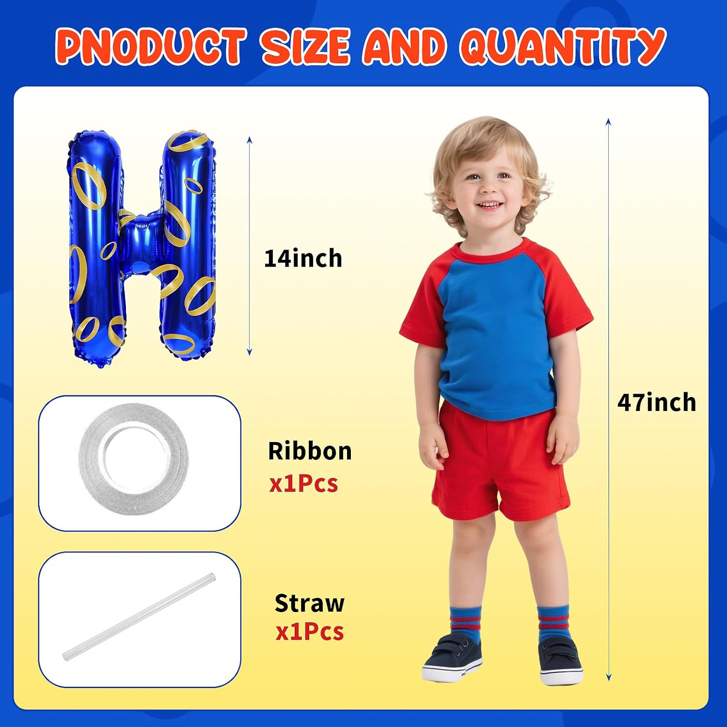 Cartoon Blue Hedgehog Birthday Banner Decorations