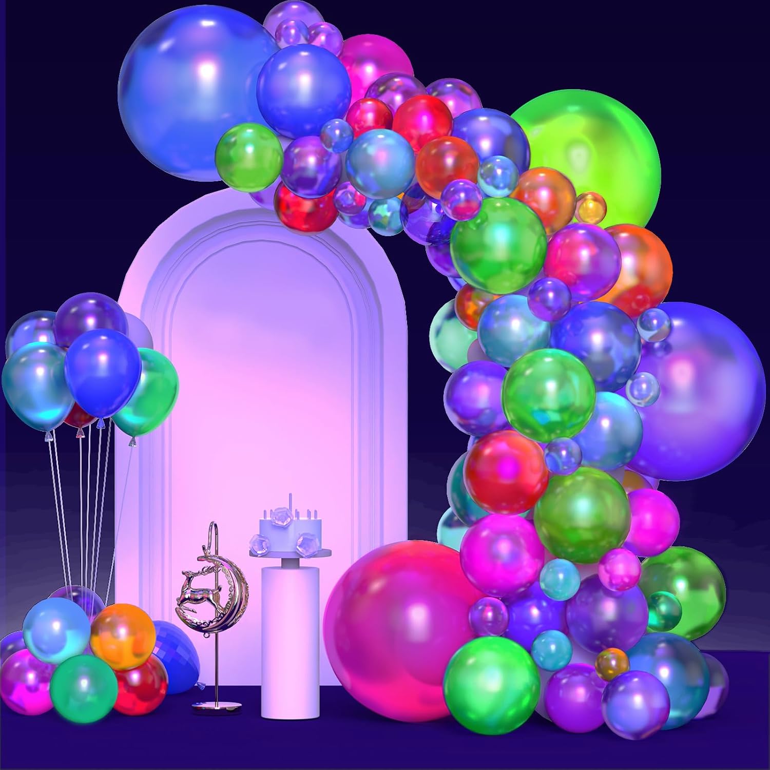 120 Pcs UV Neon Balloons for Party Decorations
