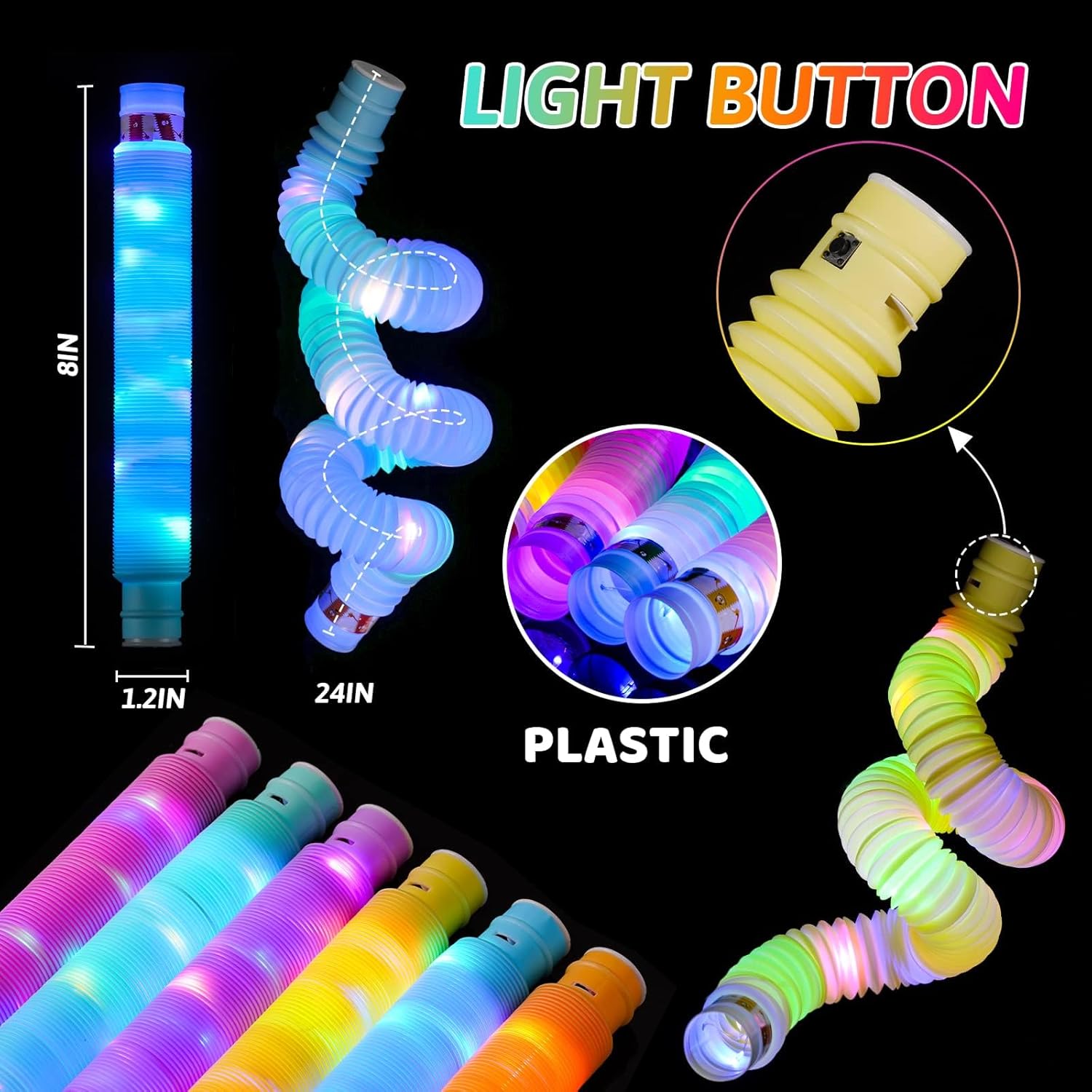 24 Pcs LED Light Up Party Favors for Kids