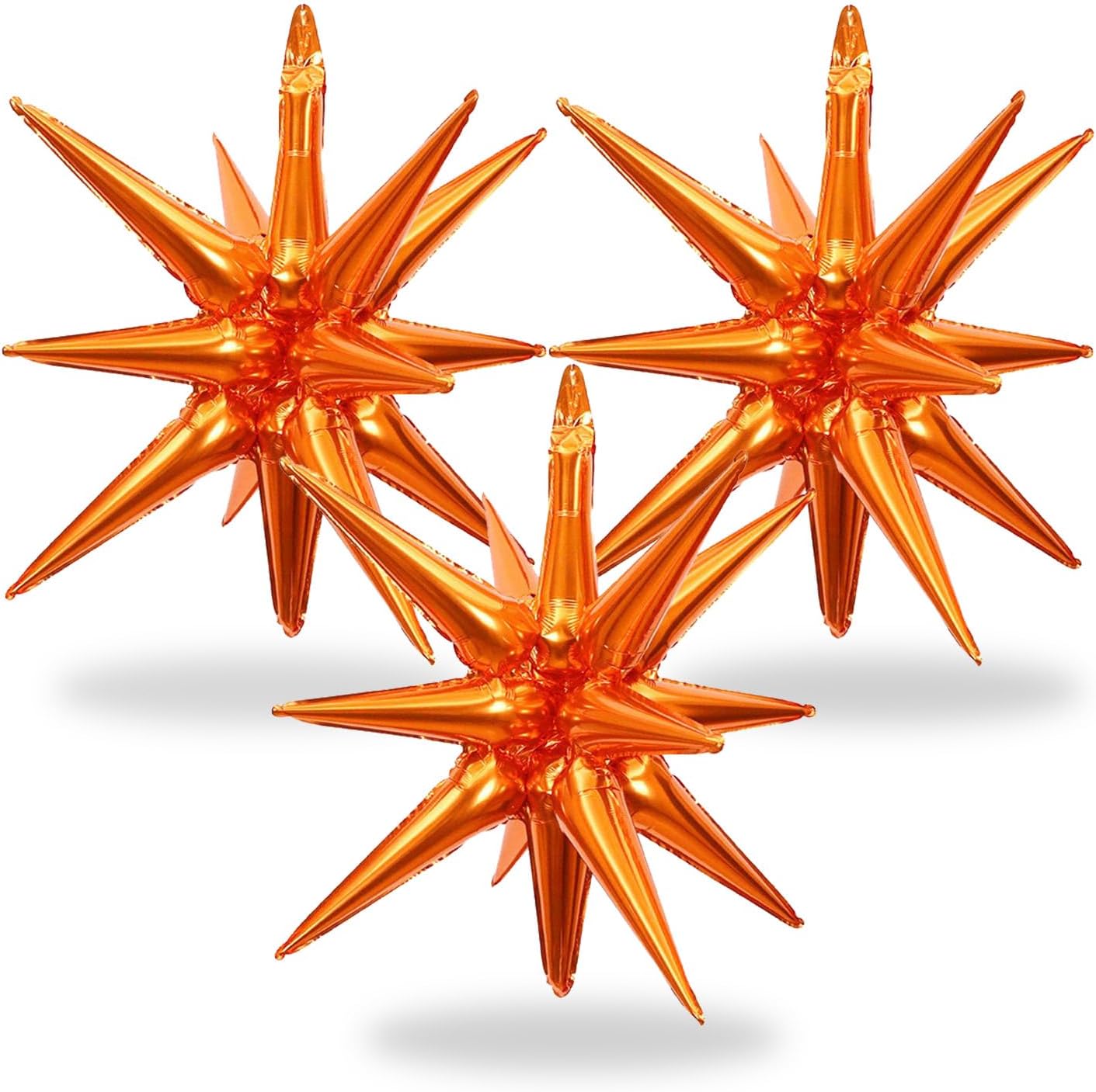 RHBALLOON Orange Star Balloons 3 PCS Set