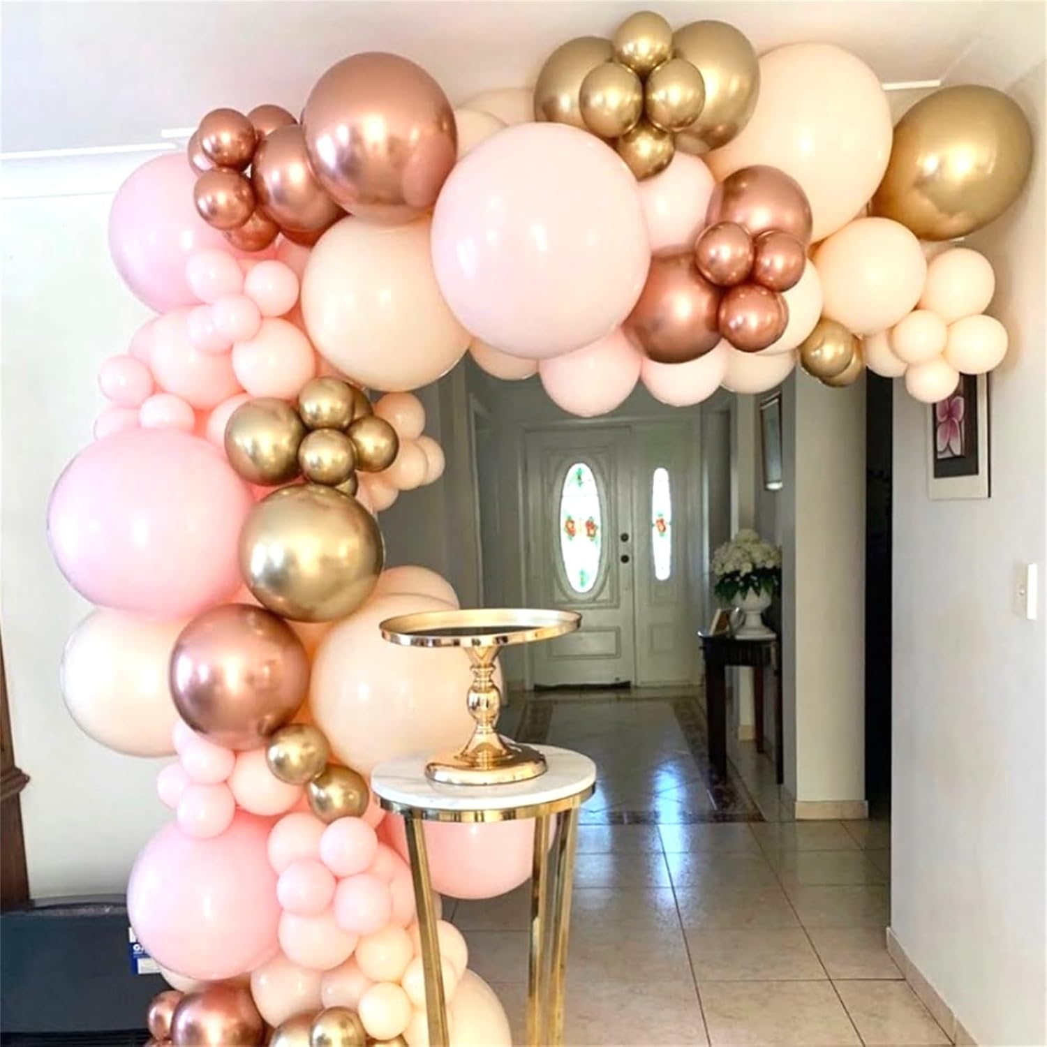 Blush Rose Gold Balloon Garland Kit for Parties and Celebrations
