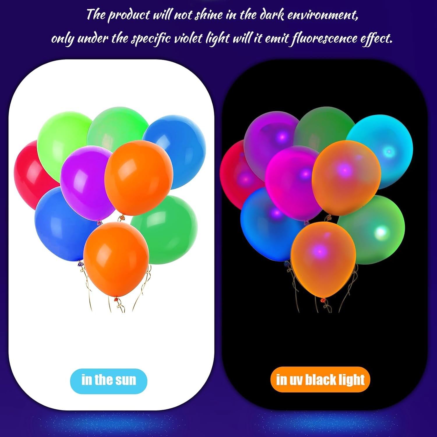 120 Pcs UV Neon Balloons for Party Decorations