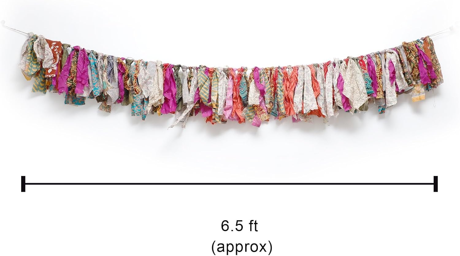 Desi Favors Indian Fabric Christmas Garland Bunting 65 FT
