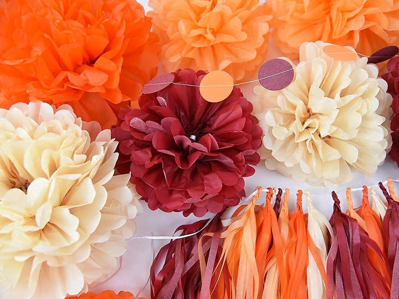 Fall Birthday Balloons with Burgundy Gold Orange Decor
