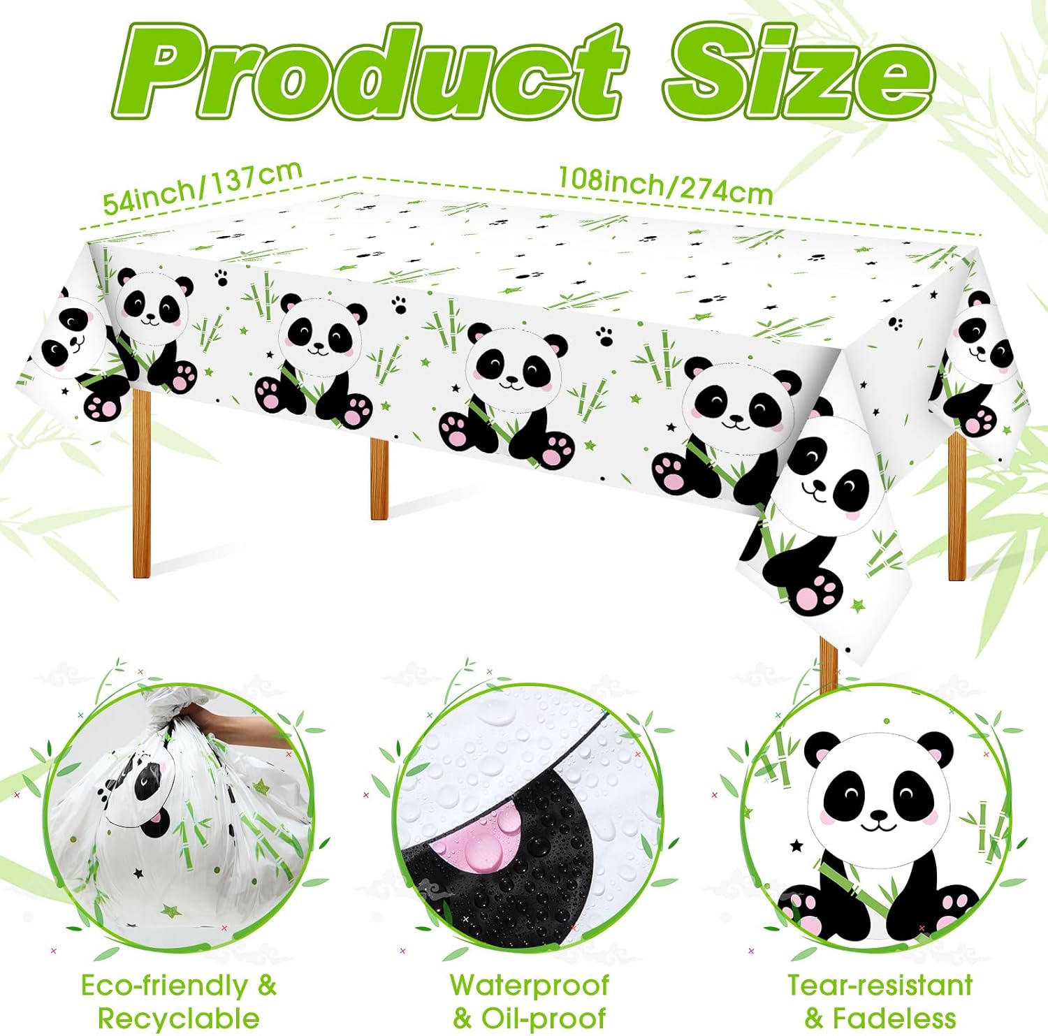 Buryeah Panda Birthday Party Supplies Set