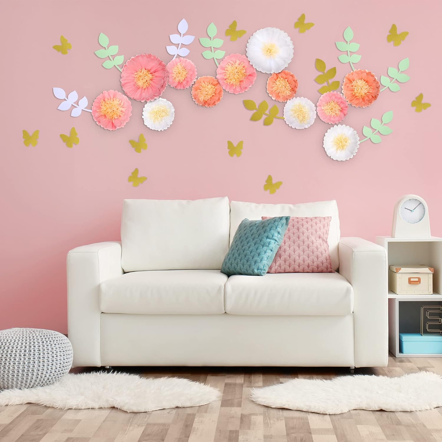 Dilunave 30 Piece Tissue Paper Flowers Decor Kit