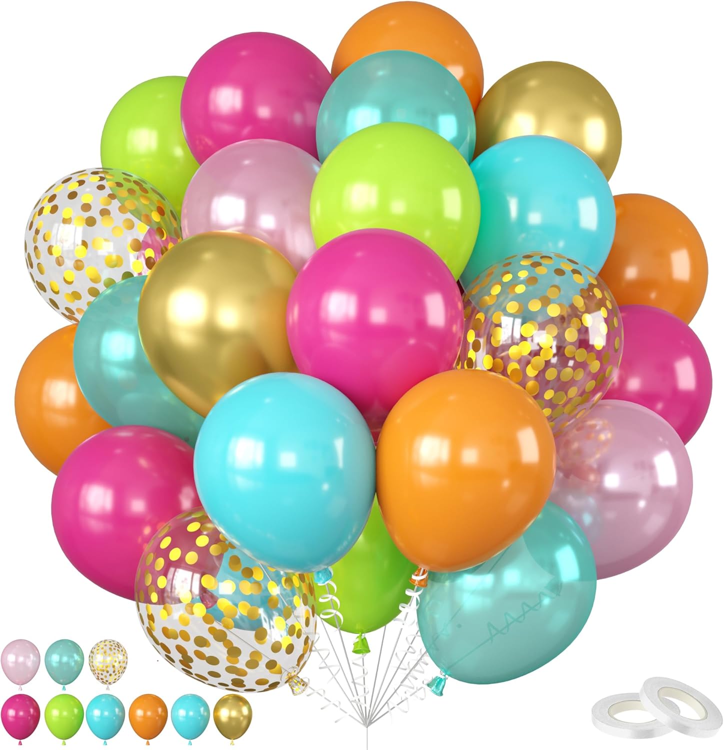 Tropical Balloons 50 Pcs 12 Inch Party Decoration Set