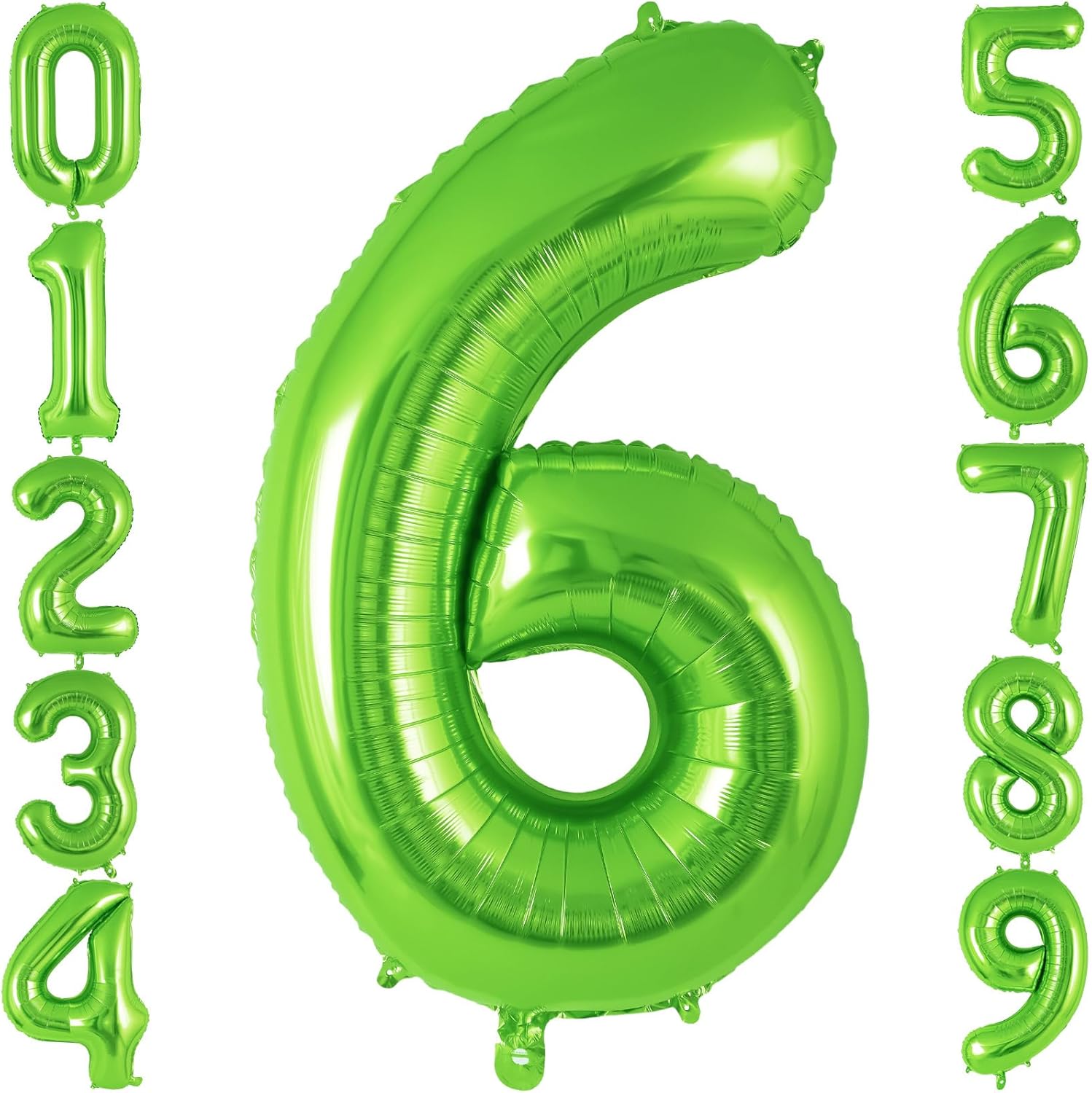 Green Number 6 Balloon 40 Inch Jumbo Birthday Decoration