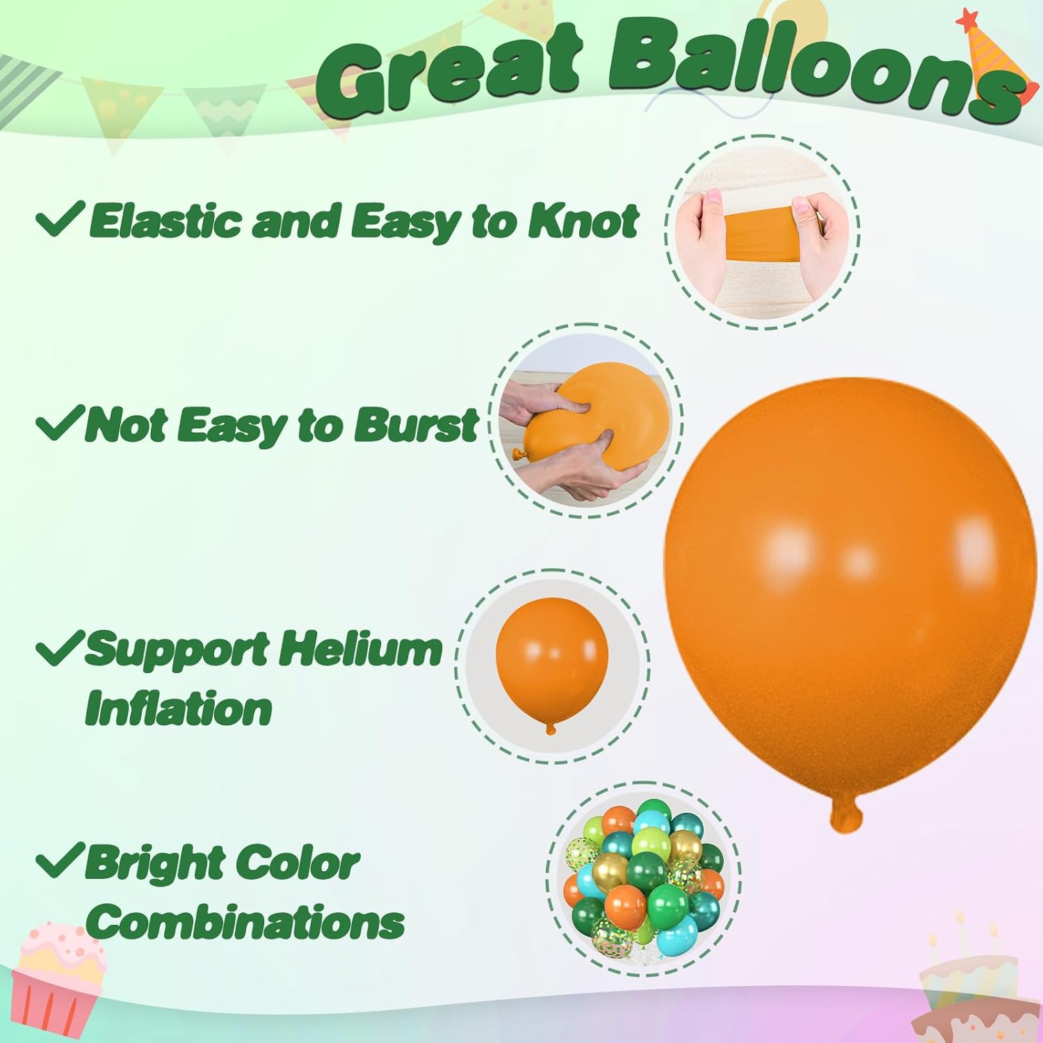 Cudory Dinosaur Balloons 50 Pcs Party Decor
