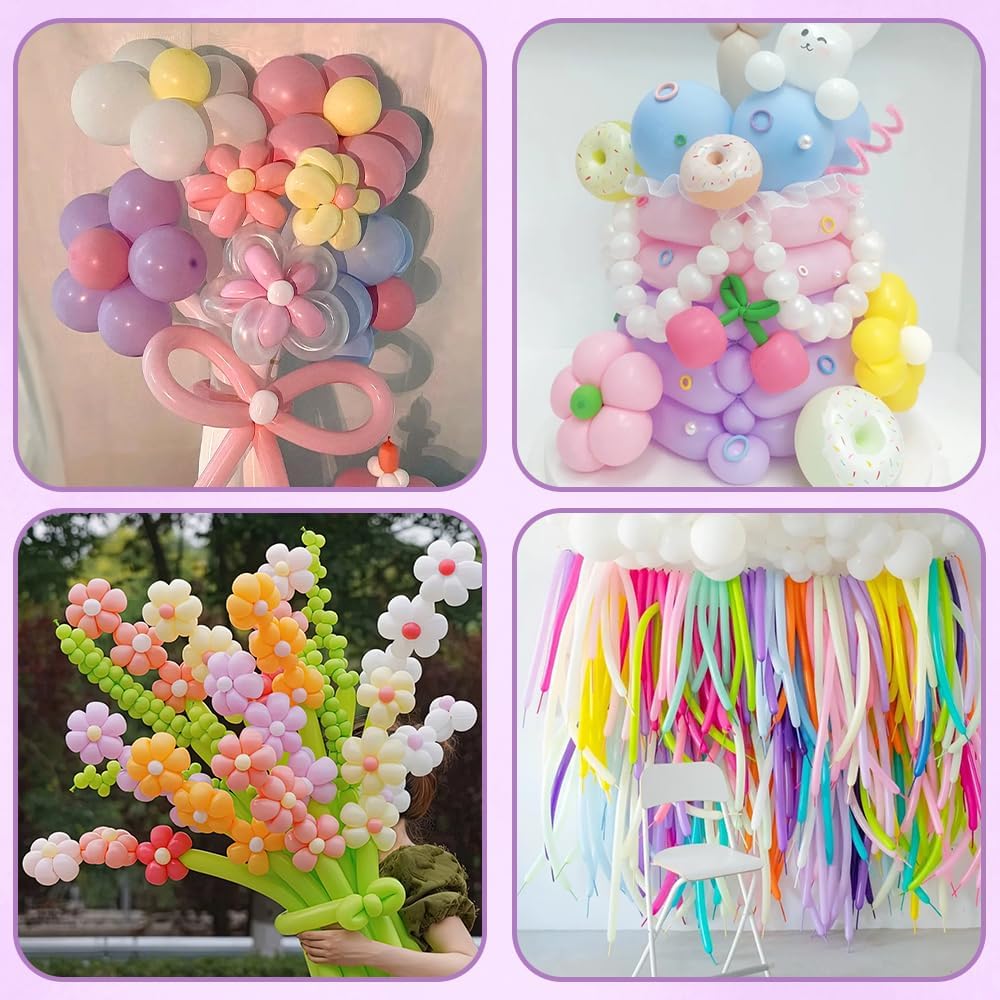 260Q Purple Long Balloons for DIY Decorations