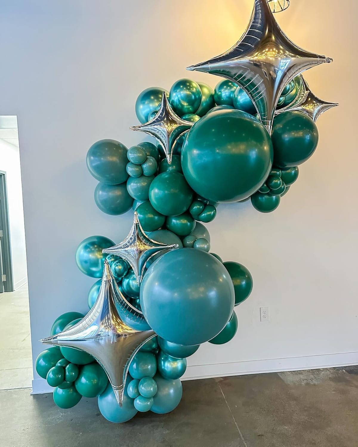 Silver Star Balloons 10PCS Four Angle Decorative Balloons
