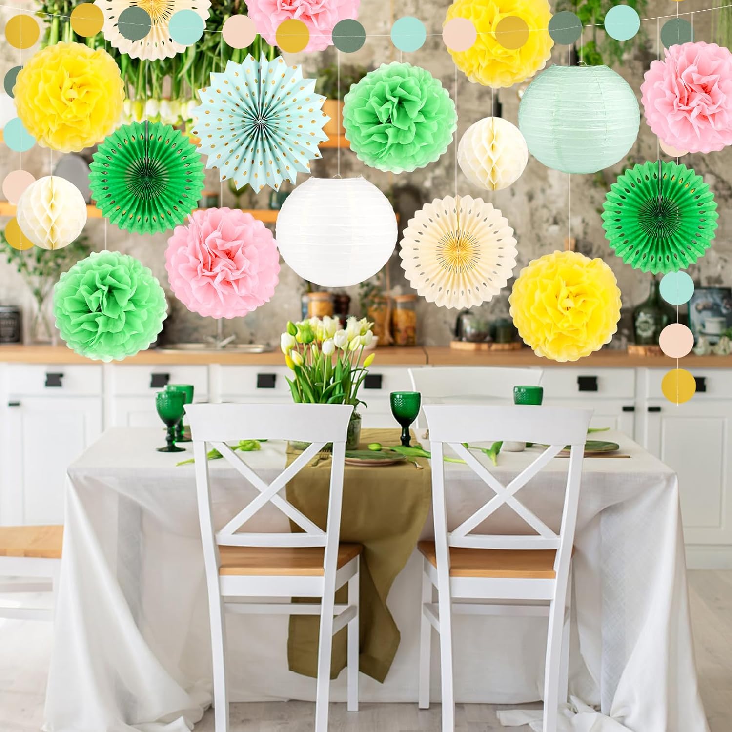 21 Pcs Hawaiian Pool Party Decorations Set