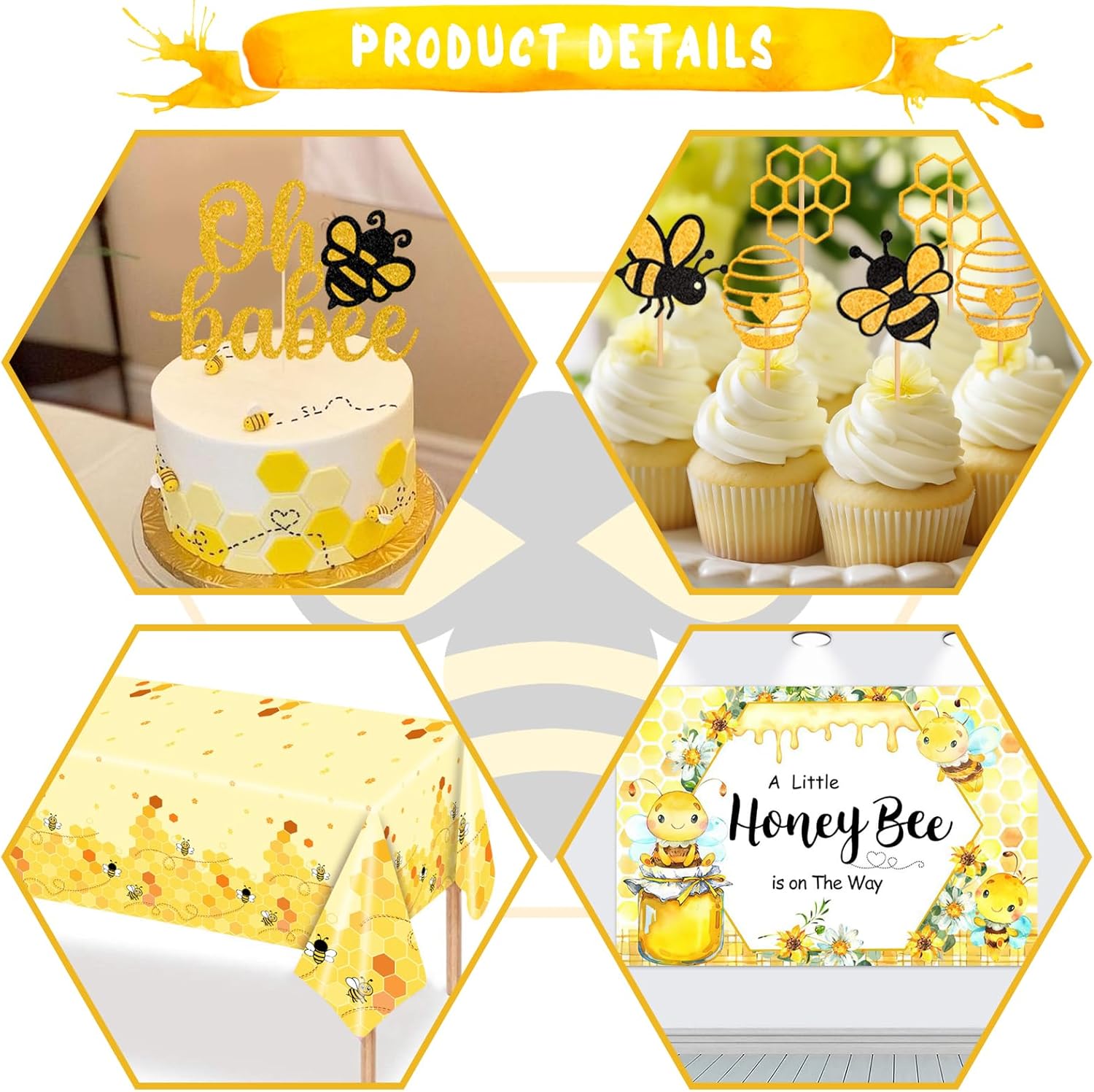 Bumble Bee Baby Shower Decorations Set