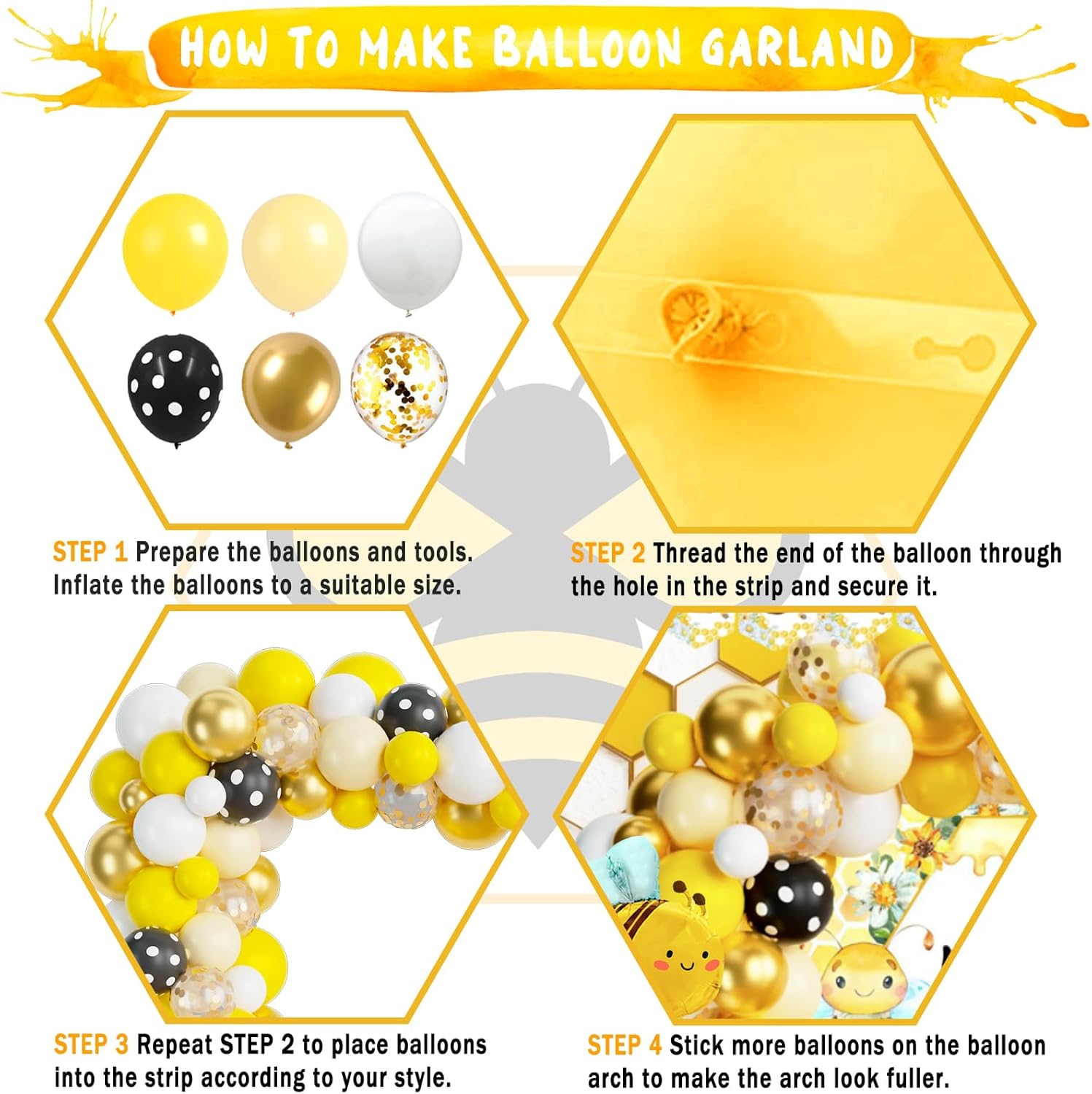 Bumble Bee Baby Shower Decorations Set