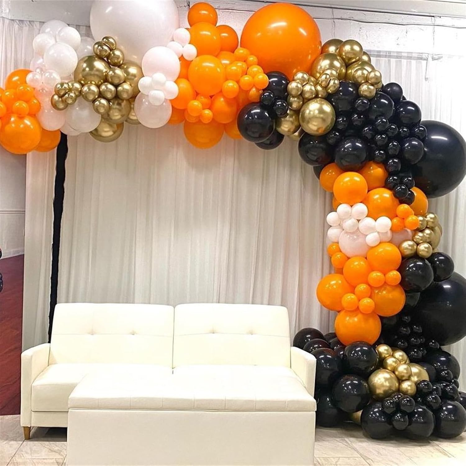 Orange and Black Balloon Arch Kit with 113pcs Balloons