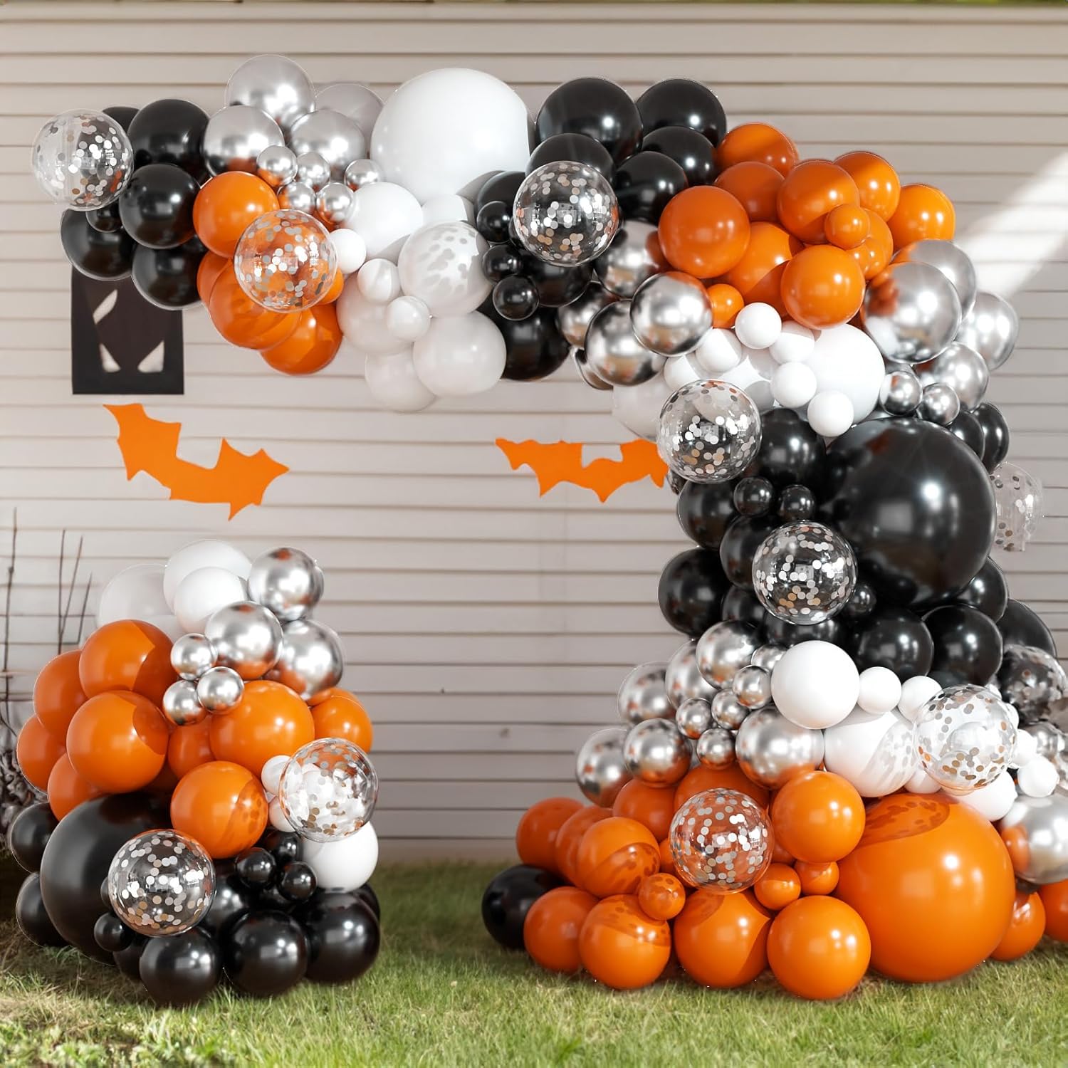 Orange and Black Balloons Arch Kit 164pcs