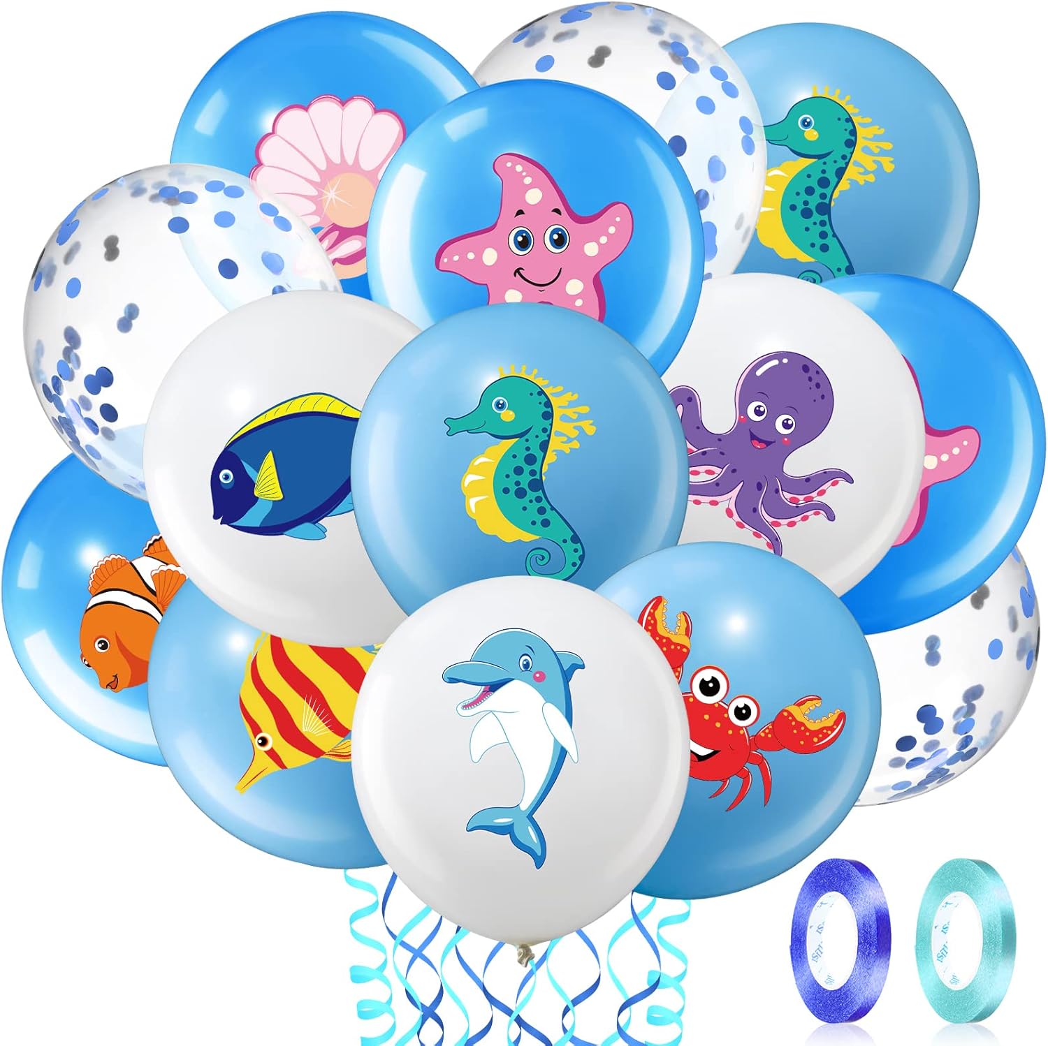 50 Pieces Ocean Theme Balloons Party Decorations