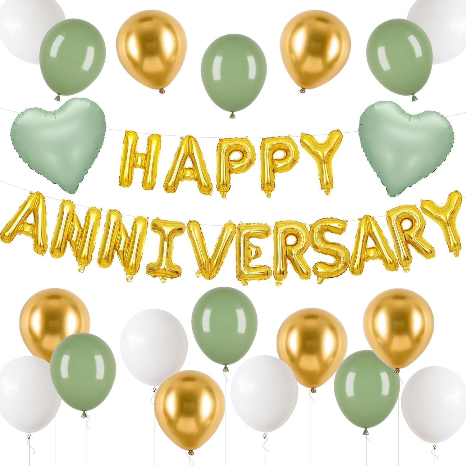 Happy Anniversary Foil Balloon Decor Set