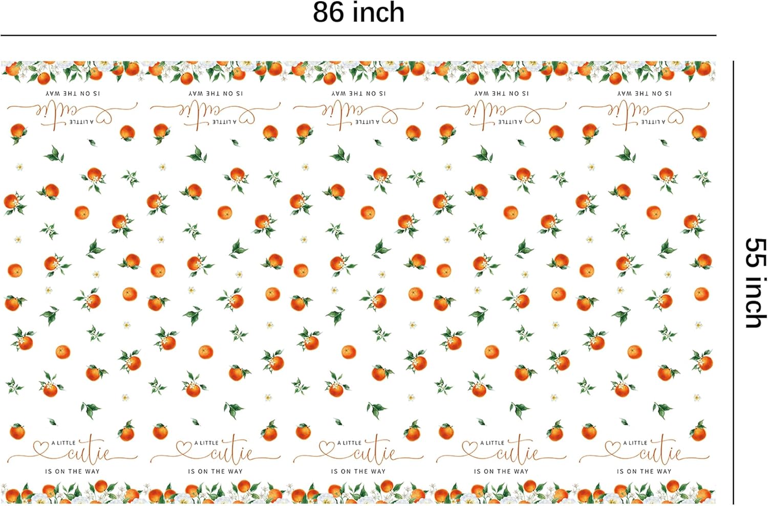Little Cutie Baby Shower Decorations Tablecloth 3 Pack