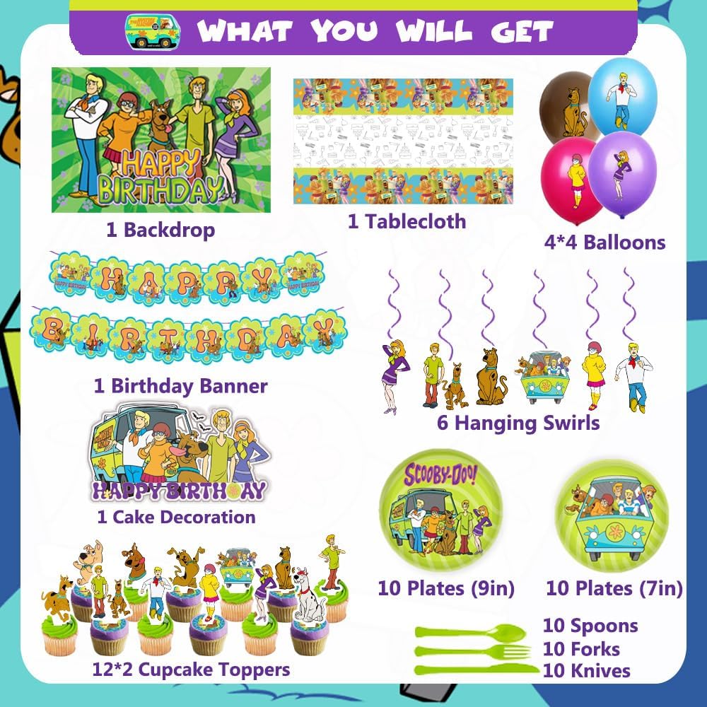 Scooby Doo Birthday Party Decorations Kit