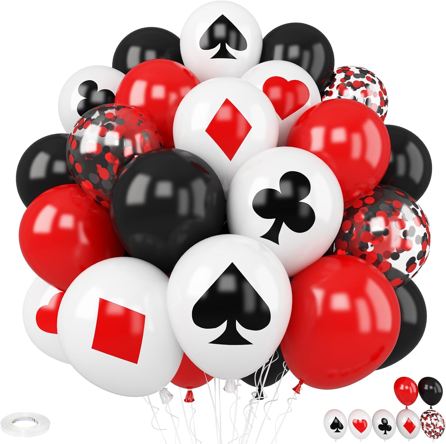 Poker Balloons 30Pcs Casino Theme Party Decorations