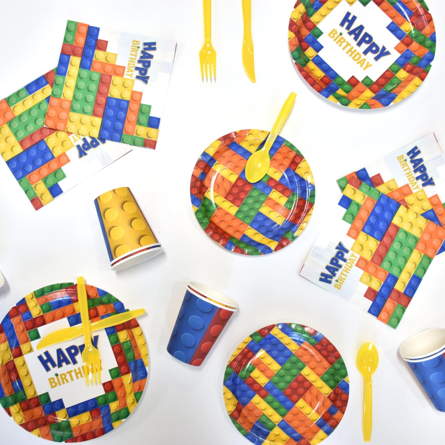 Dylives 180 Pcs Building Block Party Supplies Set
