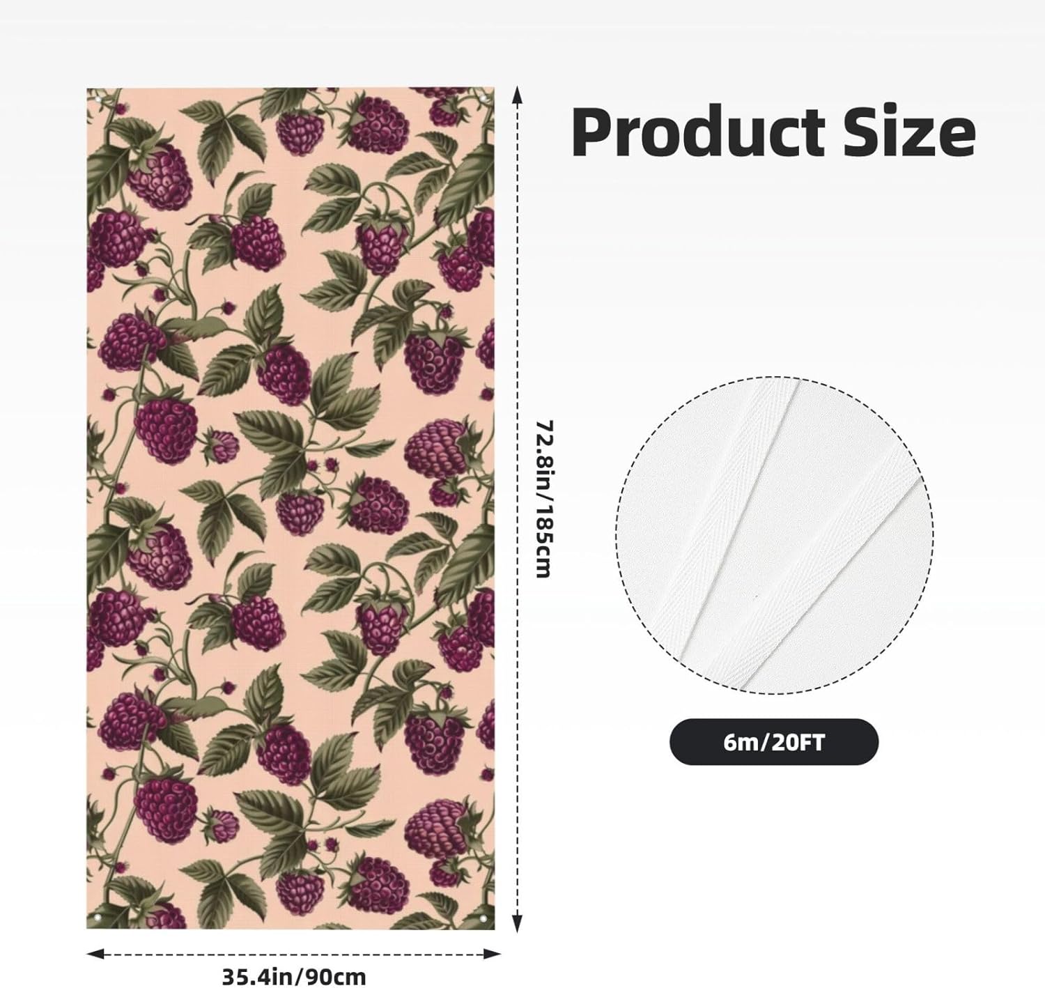 Raspberry Vine Door Banner Cover Decor