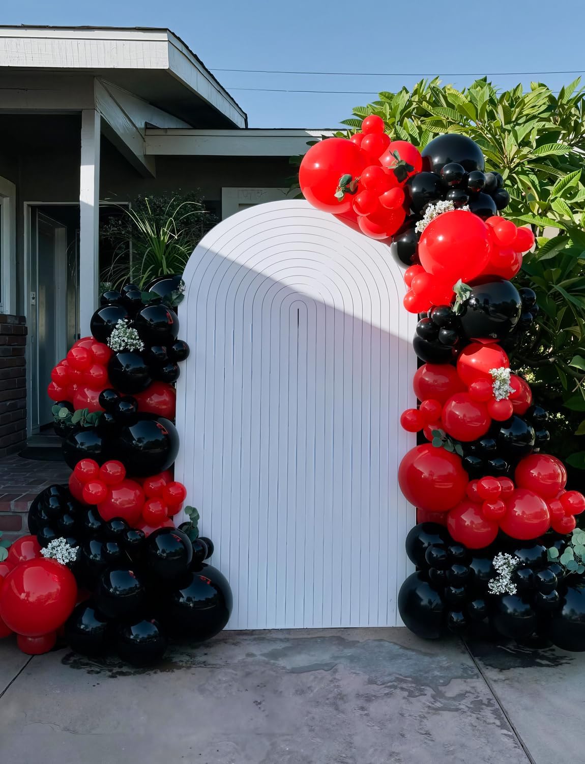 Red and Black Balloons - 12 Inch Latex Party Decorations