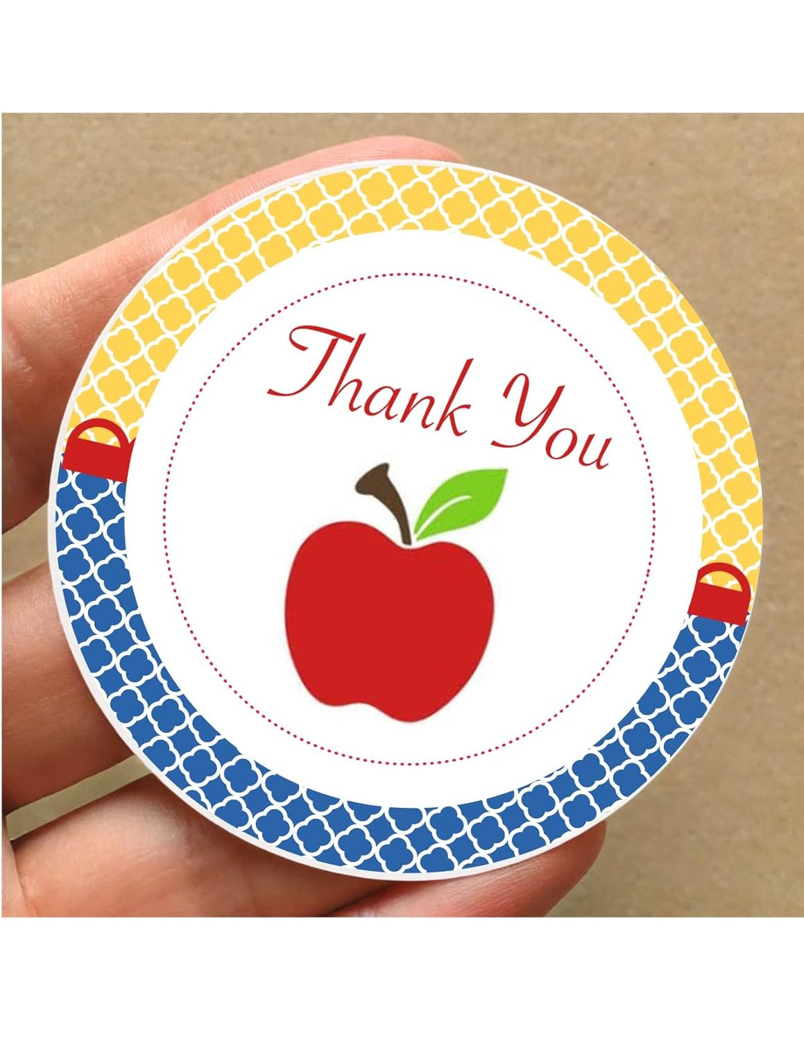Snow White Apple Thank You Stickers 24 Pcs