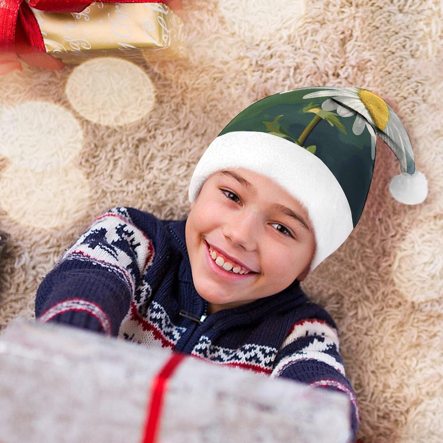 Santa Hat Daisy Flower Christmas Party Headwear