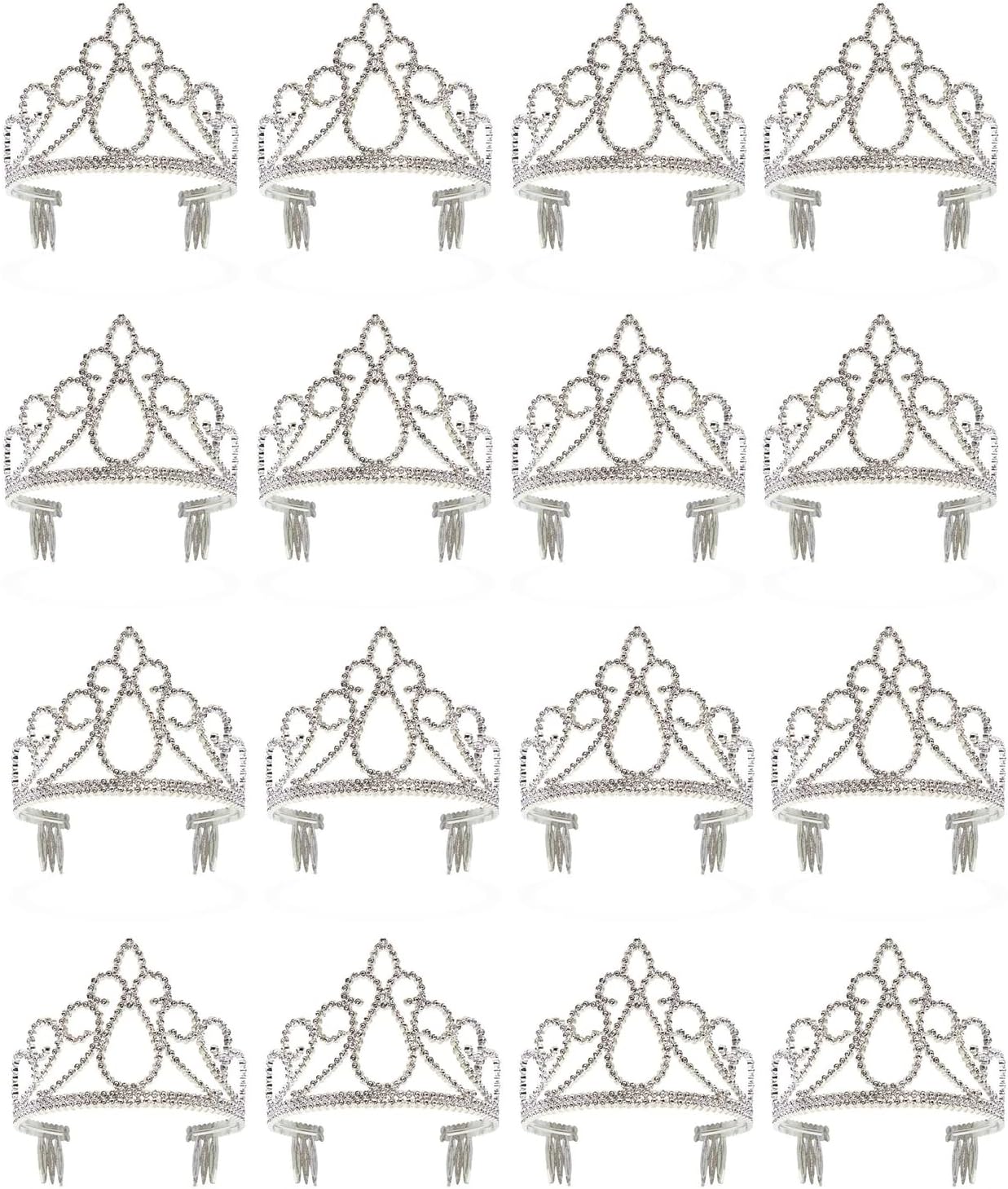 BLUE PANDA 12 Pack Princess Tiaras for Girls